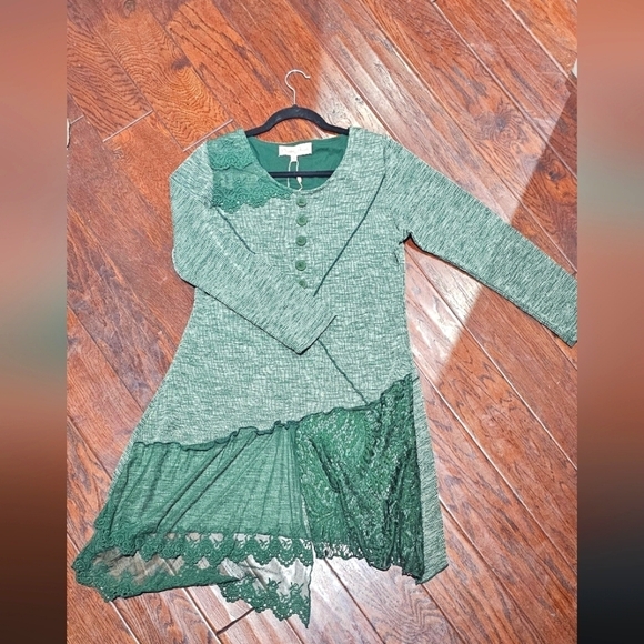 Pretty Angel Long Sleeve Lace Embellished Dress Tunic - Picture 1 of 7